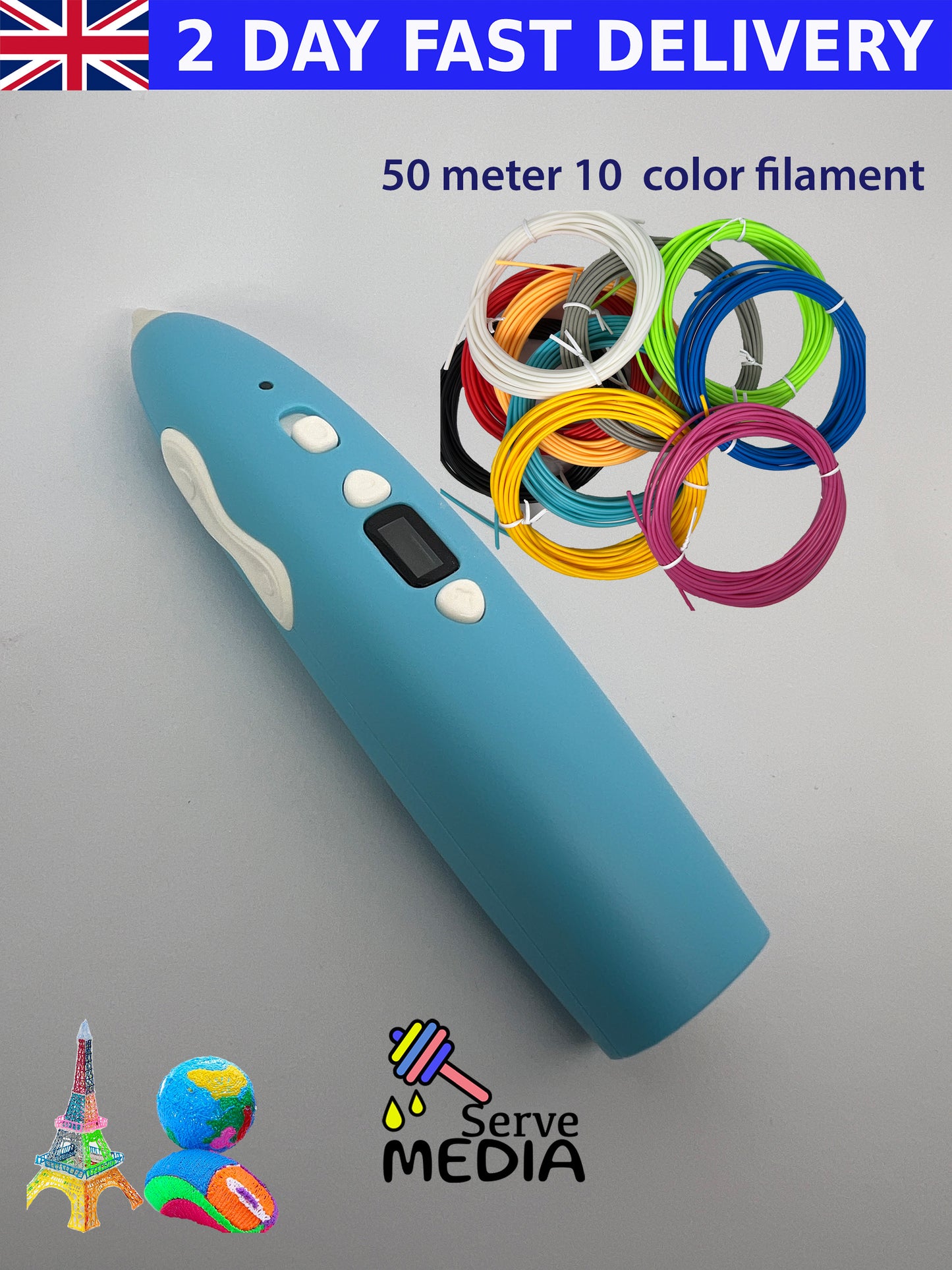 Wireless 3D Pen Printing Toys For Children Drawing Pencil Low Temperature Gifts